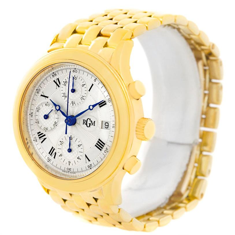 RGM 18 Karat Yellow Gold Chronograph Men’s Watch 101 For Sale at