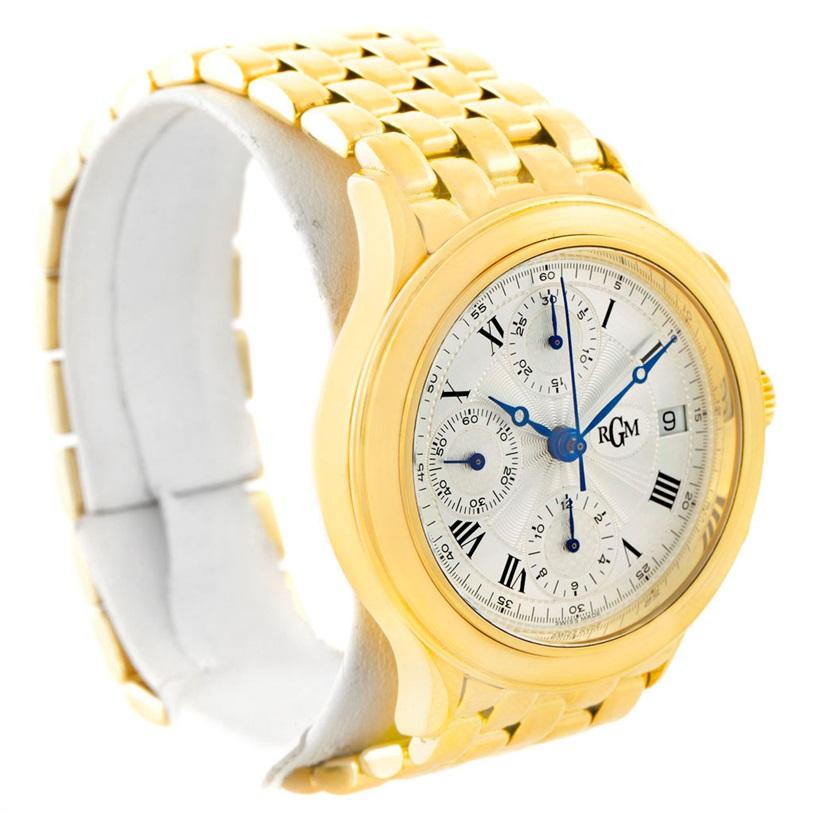 RGM 18 Karat Yellow Gold Chronograph Men’s Watch 101 For Sale at