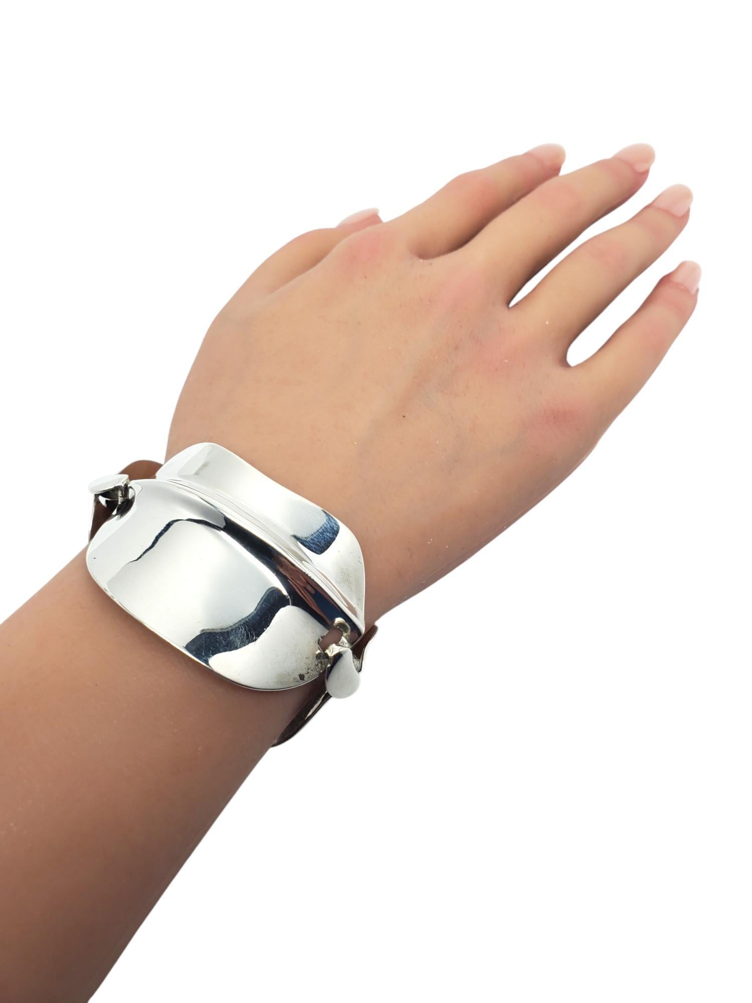 RGN India Sterling Silver Large Leaf Panel Bracelet à maillons n° 20495 en vente 4