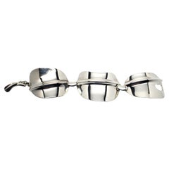 RGN Indien Sterlingsilber Großes Blatt-Gliederarmband # 20495, RGN Indien