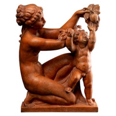 R.GUINO (1890-1973): "Le Printemps"(The Spring), 1st edition terracotta c.1930