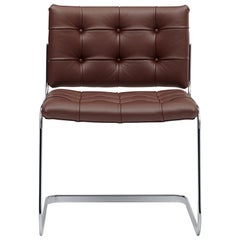 RH-305 Silla de comedor Bauhaus acolchada Piel y patas de acero inoxidable by De Sede