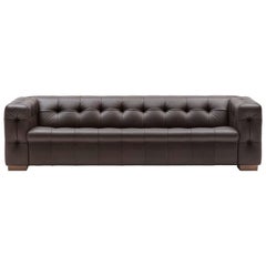 RH-306 Large Tufted Leather Chesterfield Sofa by Robert Haussmann