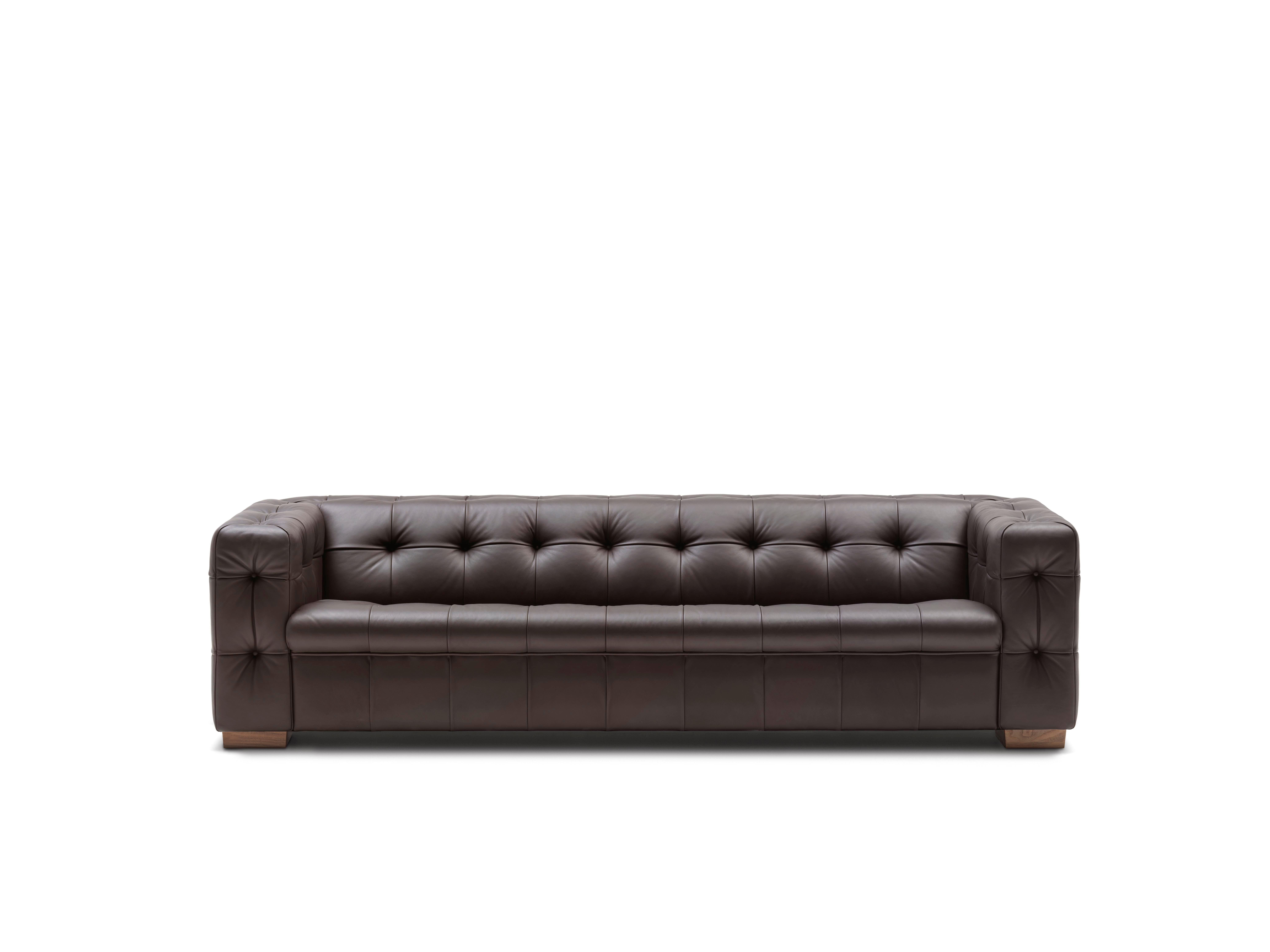 RH-306 sofa by De Sede
Dimensions: D 57 x W 248 x H 65 cm
Materials: High-gloss chrome-plated metal feet. SEDEX upholstery with wadding cushion (leather). 

Prices may change according to the chosen materials and size. 

Relaunch and update of