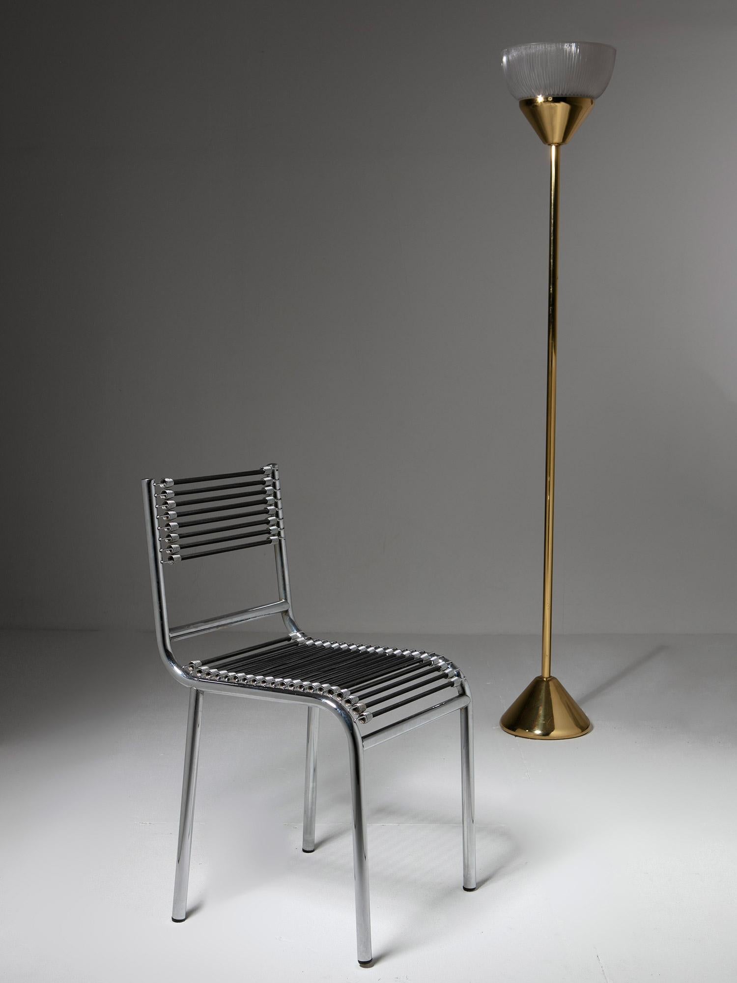 R.H. n°1, Metal Chairs by Renè Herbst, Italy, 1980s For Sale 5