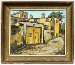 Maison de Balzac Paris Backstreets Beautiful 1950's Signed French Oil Painting