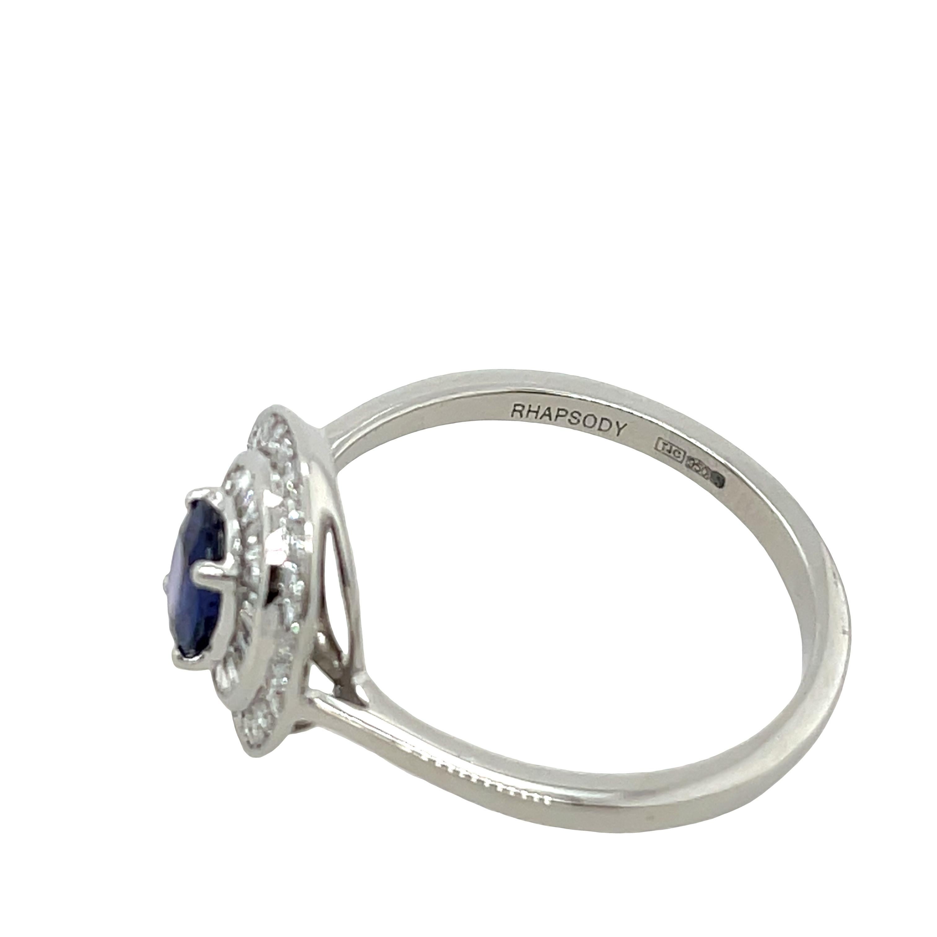 De las mujeres Anillo Rapsodia de tanzanita y diamantes de 1,0 ct, engastado en platino en venta