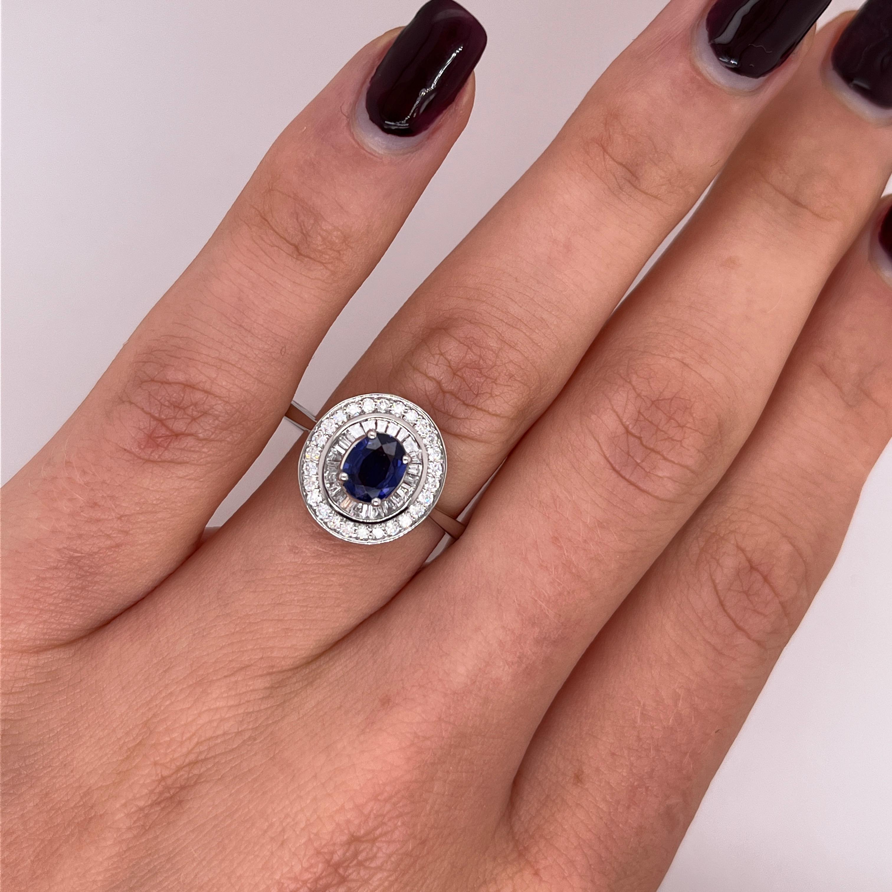 Anillo Rapsodia de tanzanita y diamantes de 1,0 ct, engastado en platino en venta 1