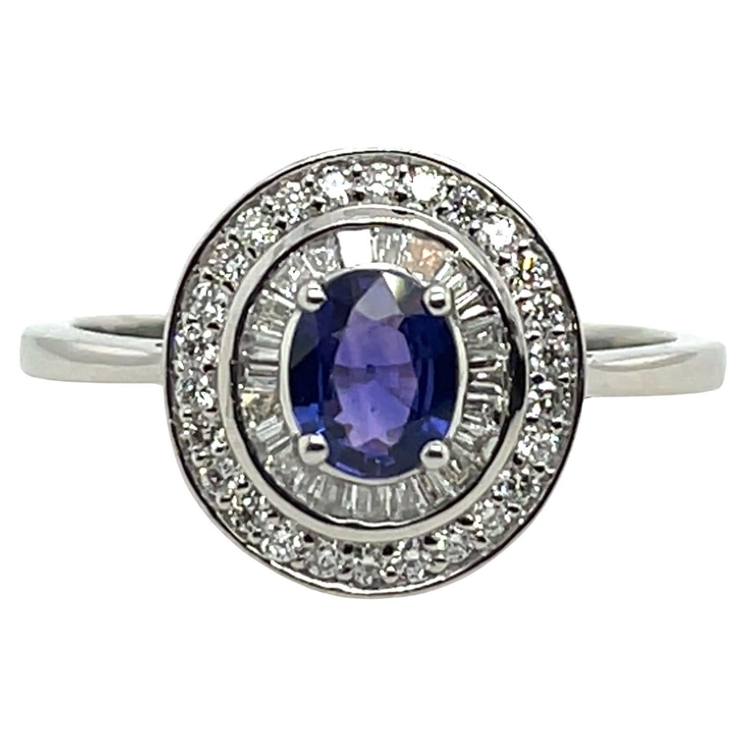 Anello Rhapsody 1.0ct con tanzanite e diamanti in platino