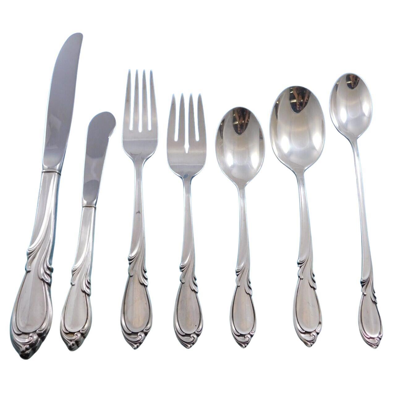 Rapsodia de International Sterling Servicio de cubiertos de plata para 12 Juego 95 piezas en venta