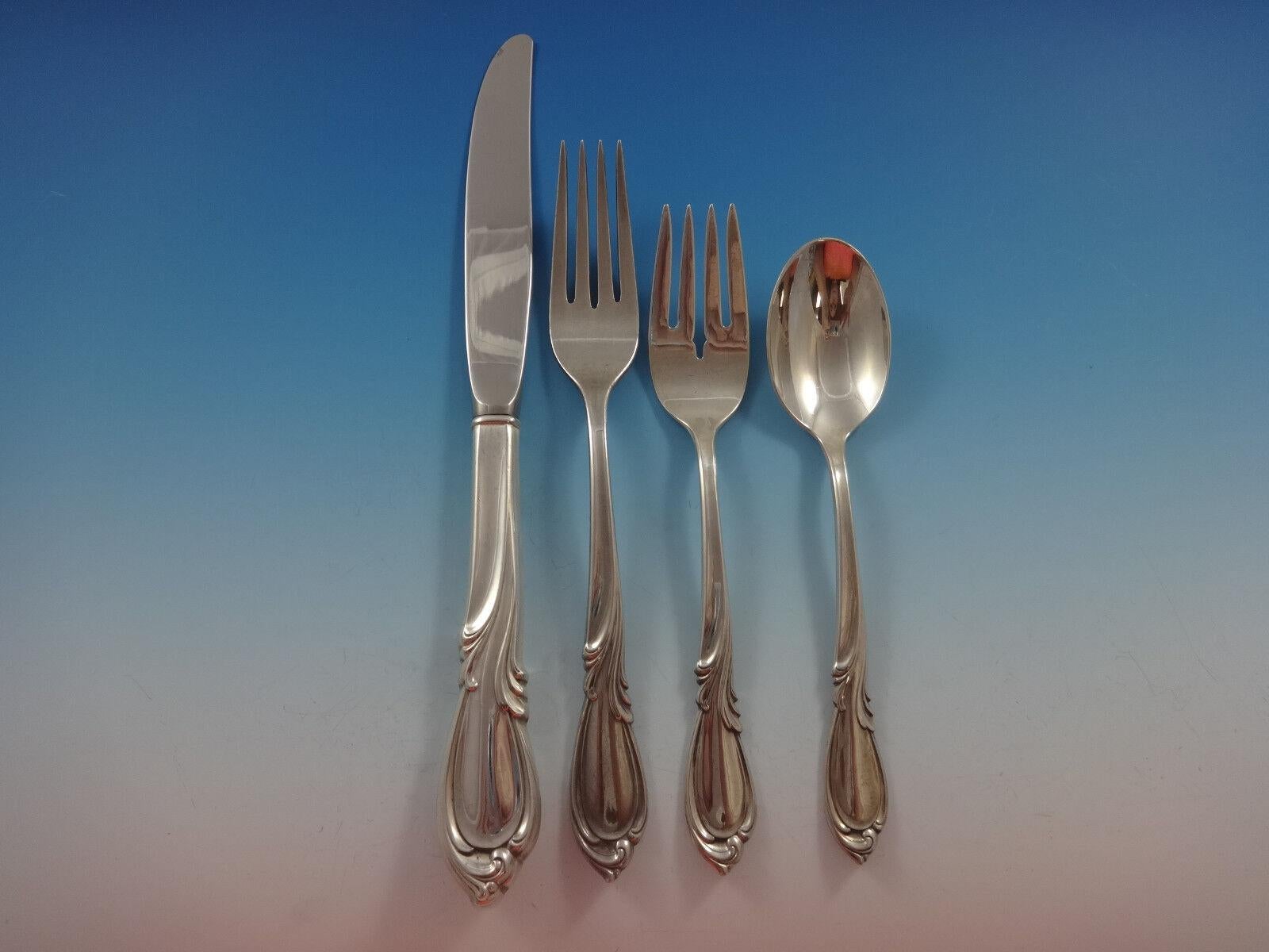 Rhapsody by International Sterling Silver Flatware Service For 8 Set 43 Pieces For Sale 2