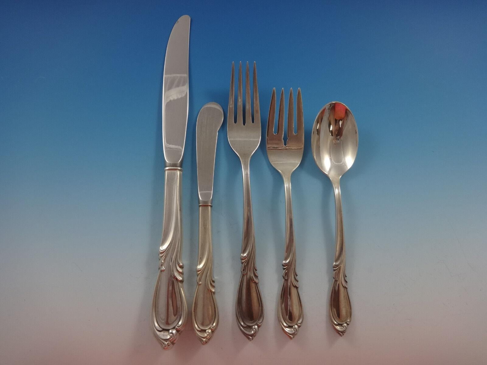 Rhapsody by International Sterling Silver Flatware Service For 8 Set 43 Pieces For Sale 3