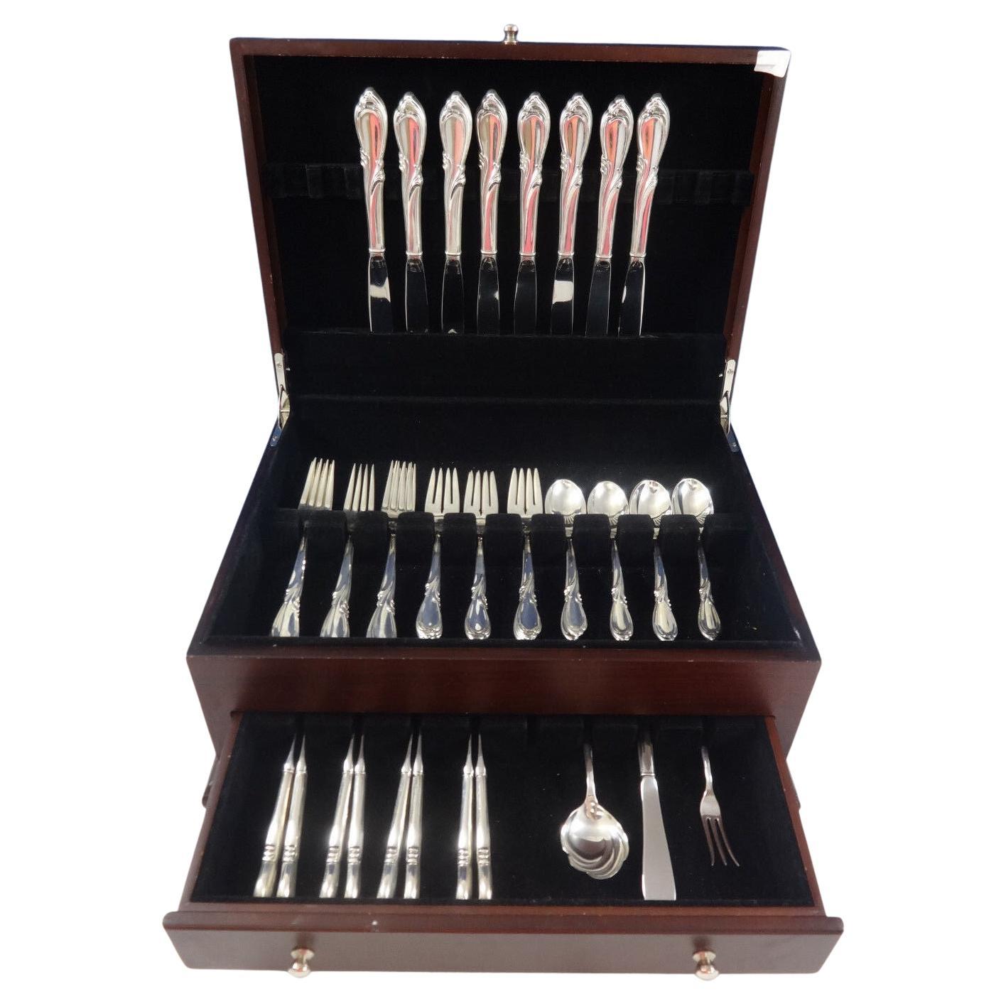Rhapsody by International Sterling Silver Flatware Service For 8 Set 43 Pieces