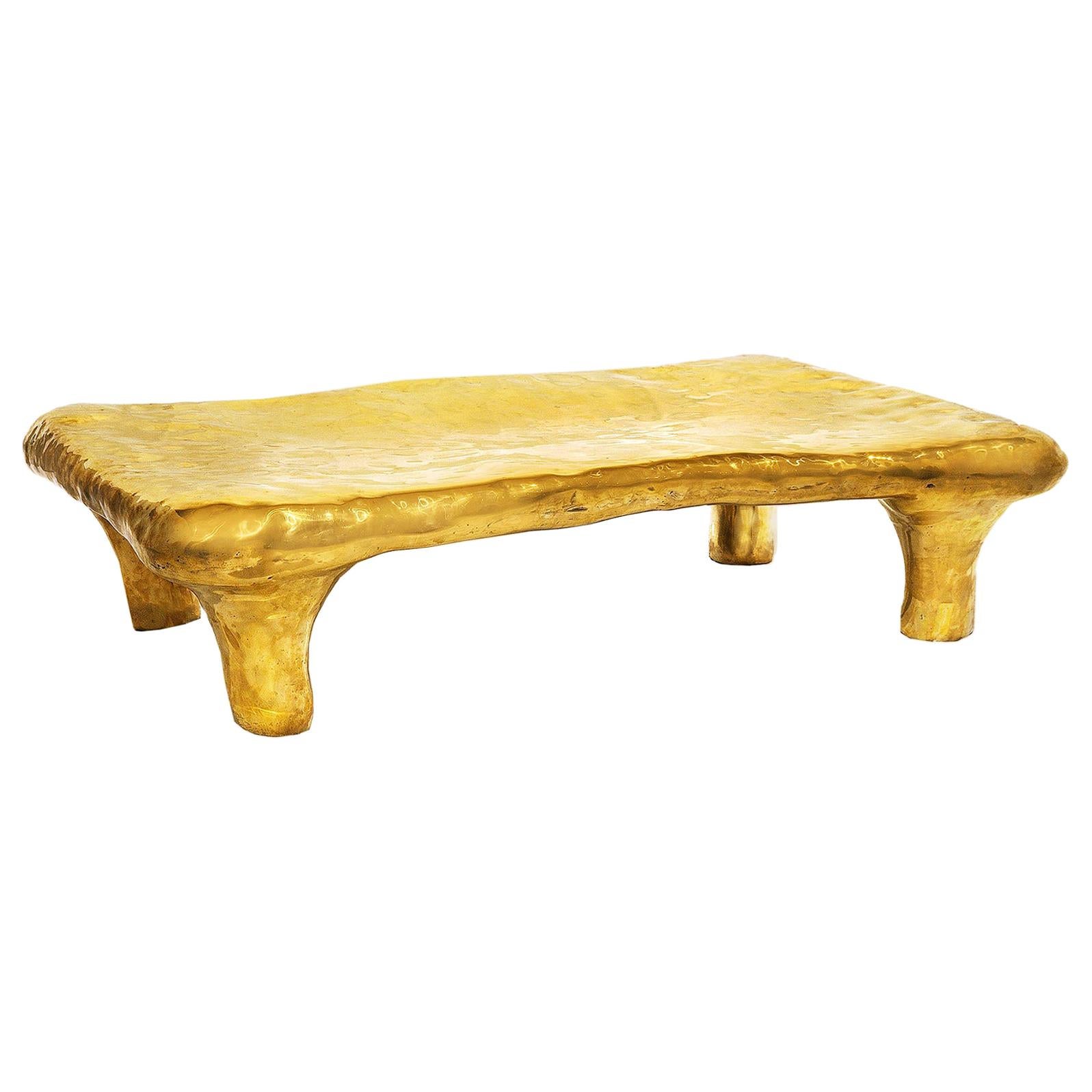 Table basse Rhapsody en laiton par Scarlet Splendour