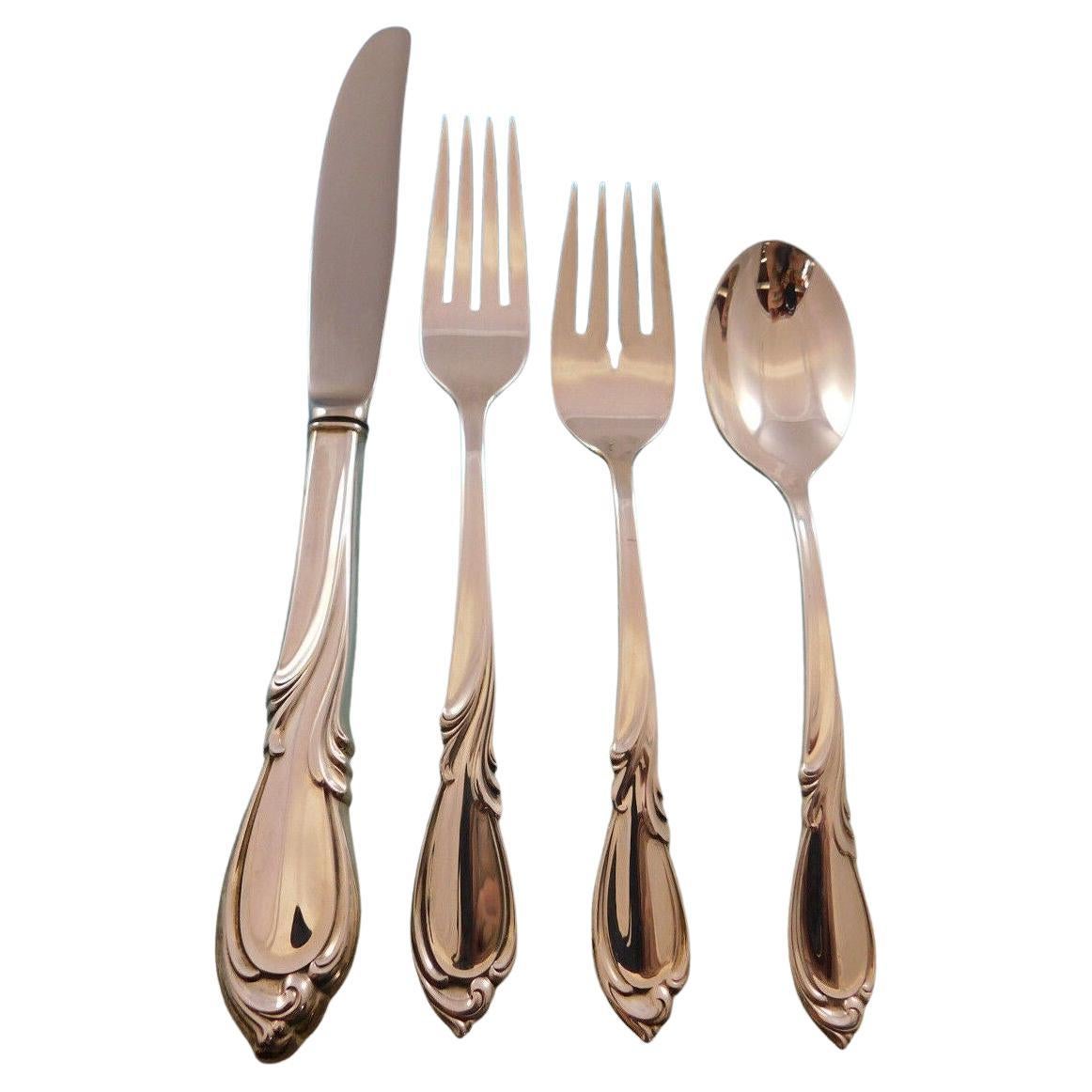 Rapsodia Nueva de International Sterling Silver Juego de Cubiertos 8 Servicios 32 piezas
