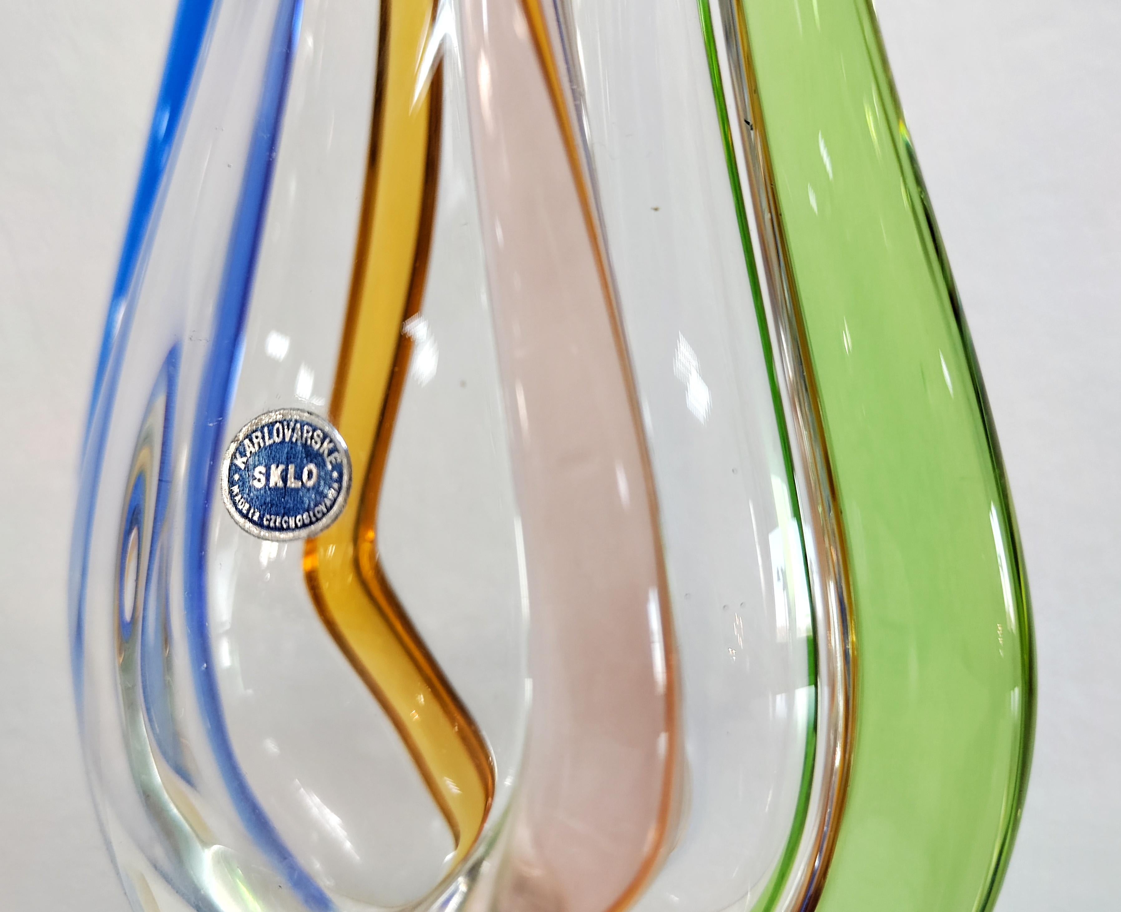 Tchèque Vase Rhapsody de František Zemek pour SKLO Glass Factory, Tchécoslovaquie Années 1960 en vente