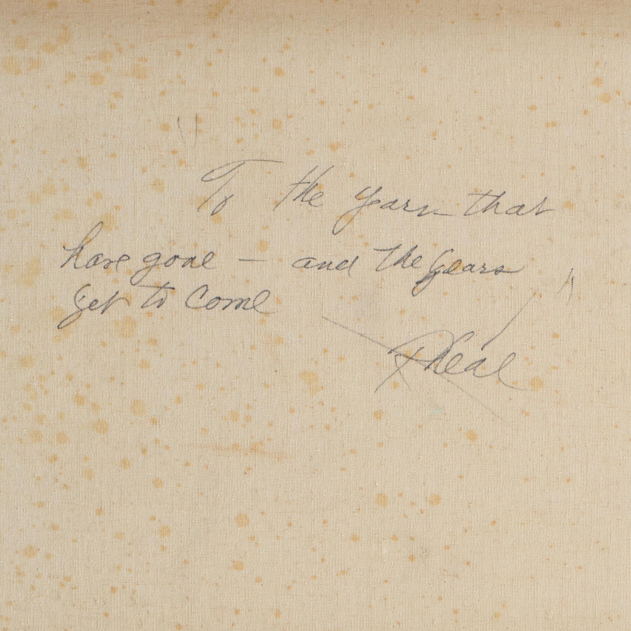 Signed lower right, 'Rhéal' (Irish, 20th Century) and dated ''75'.
Additionally signed verso and inscribed with dedication, 
