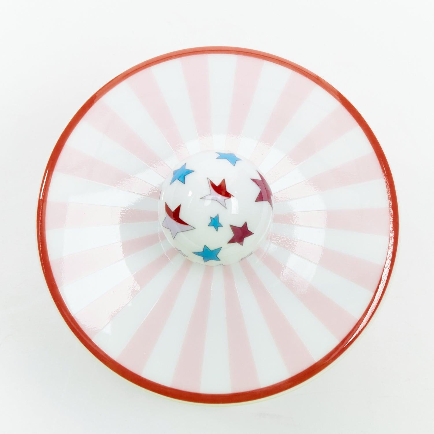 De las mujeres RHERMES Caja redonda circo rosa amarillo blanco estrella bolas recipiente porcelana en venta