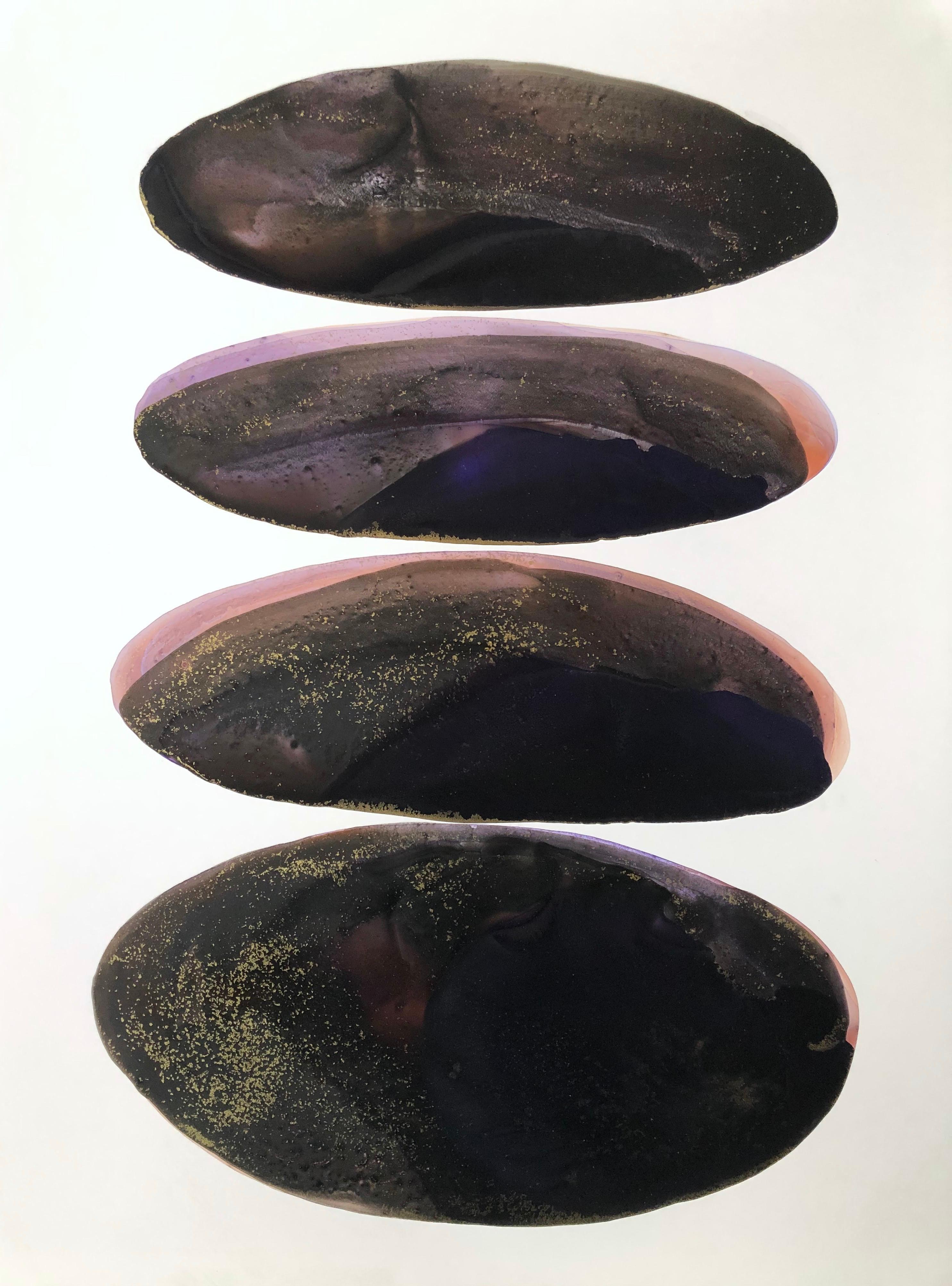 Rhia Hurt Abstract Painting - Purple Ash