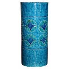 Vaso Rhimini Blue Bitossi di Aldo Londi Italia anni '60