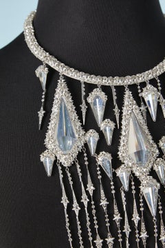 Rhinestone and silver metal drop neckless ATELIER SWAROVSKI