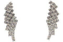 Rhinestone Bib Cocktail Statement Necklace and Earrings