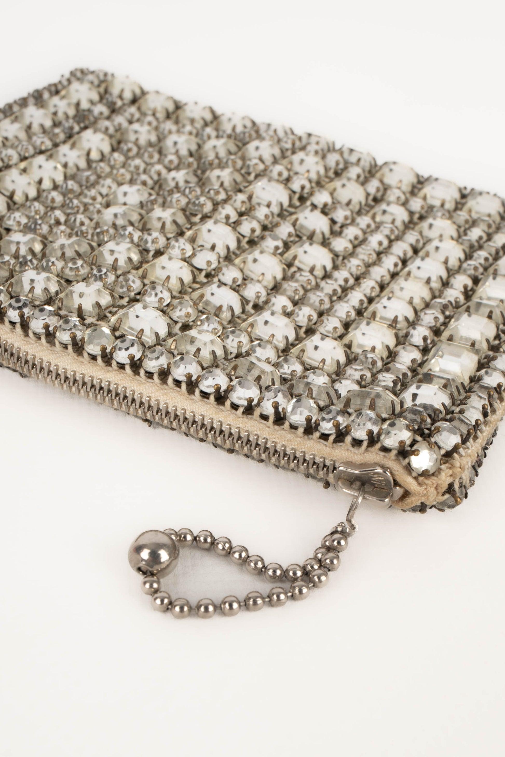 Pochette à strass Pretty Tiny Evening Bag, années 1930 Bon état - En vente à SAINT-OUEN-SUR-SEINE, FR