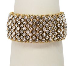 Rhinestone Crystal Costume Jeweled Link Bracelet