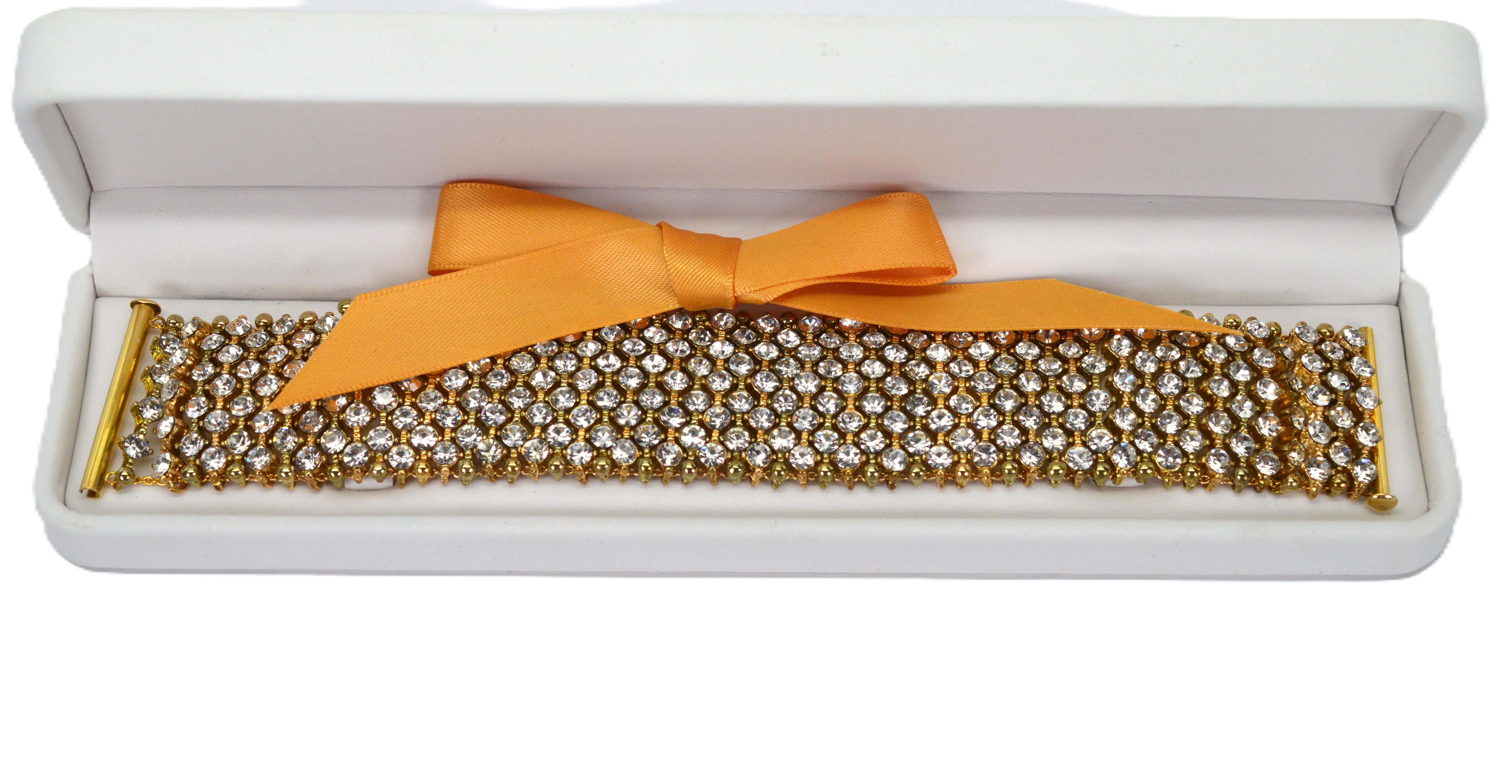 Bracelet à maillons en cristal de strass pour costumes A Link en vente 3