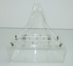 Rhinestone Embellished Lucite Box Handbag, 1950’s