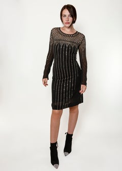 Rhinestone Jersey Cocktail Dress