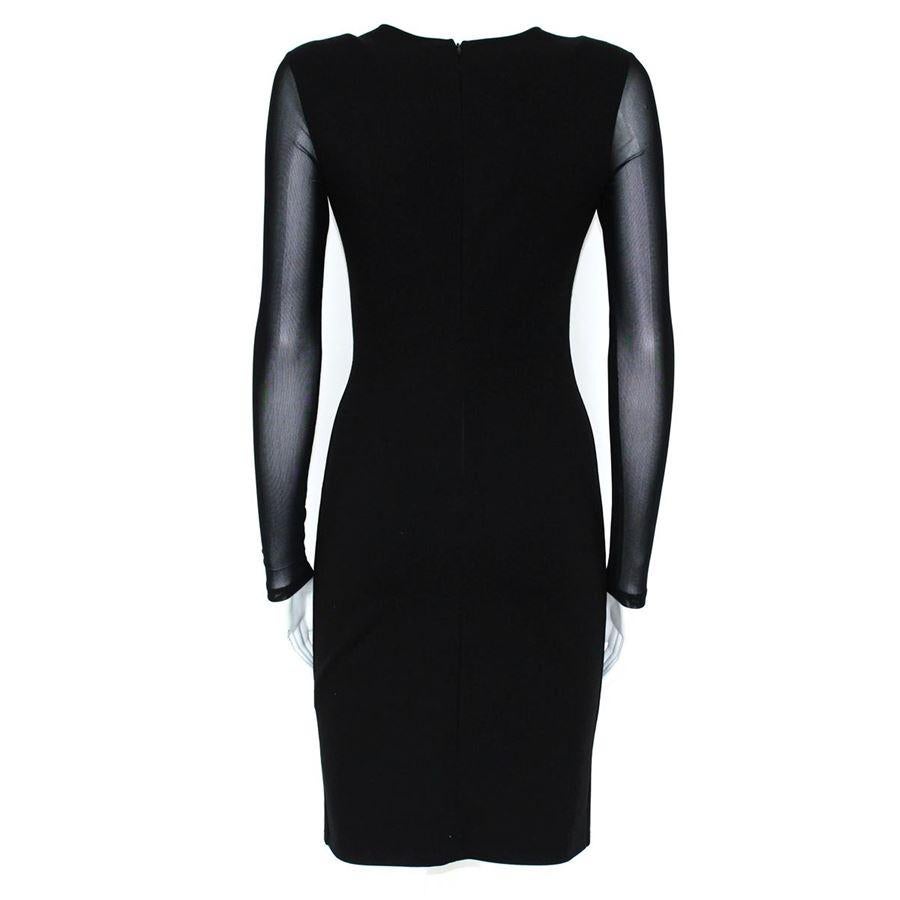 Blugirl Manteau en textile mixte couleur noire Inserts de strass manches en voile Longueur totale (shoulder/hem) cm 90 (35,4 pouces)
