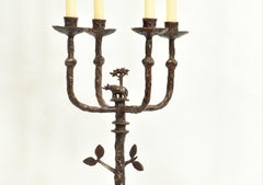 Bronze Rhino Candelabra
