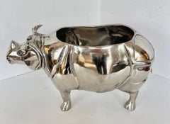 Rhino Champagne Bottle Cooler in Cast Aluminum