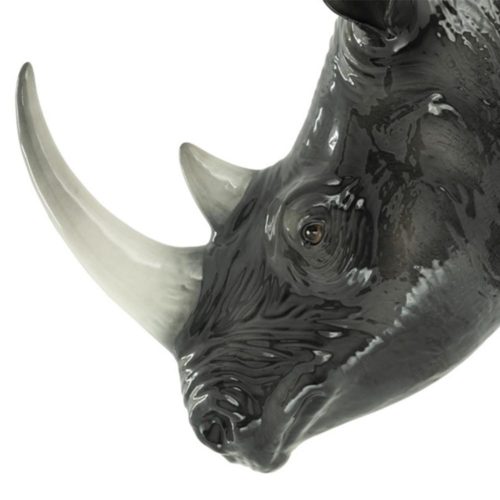 Contemporary Rhino Head Wall Decoration For Sale