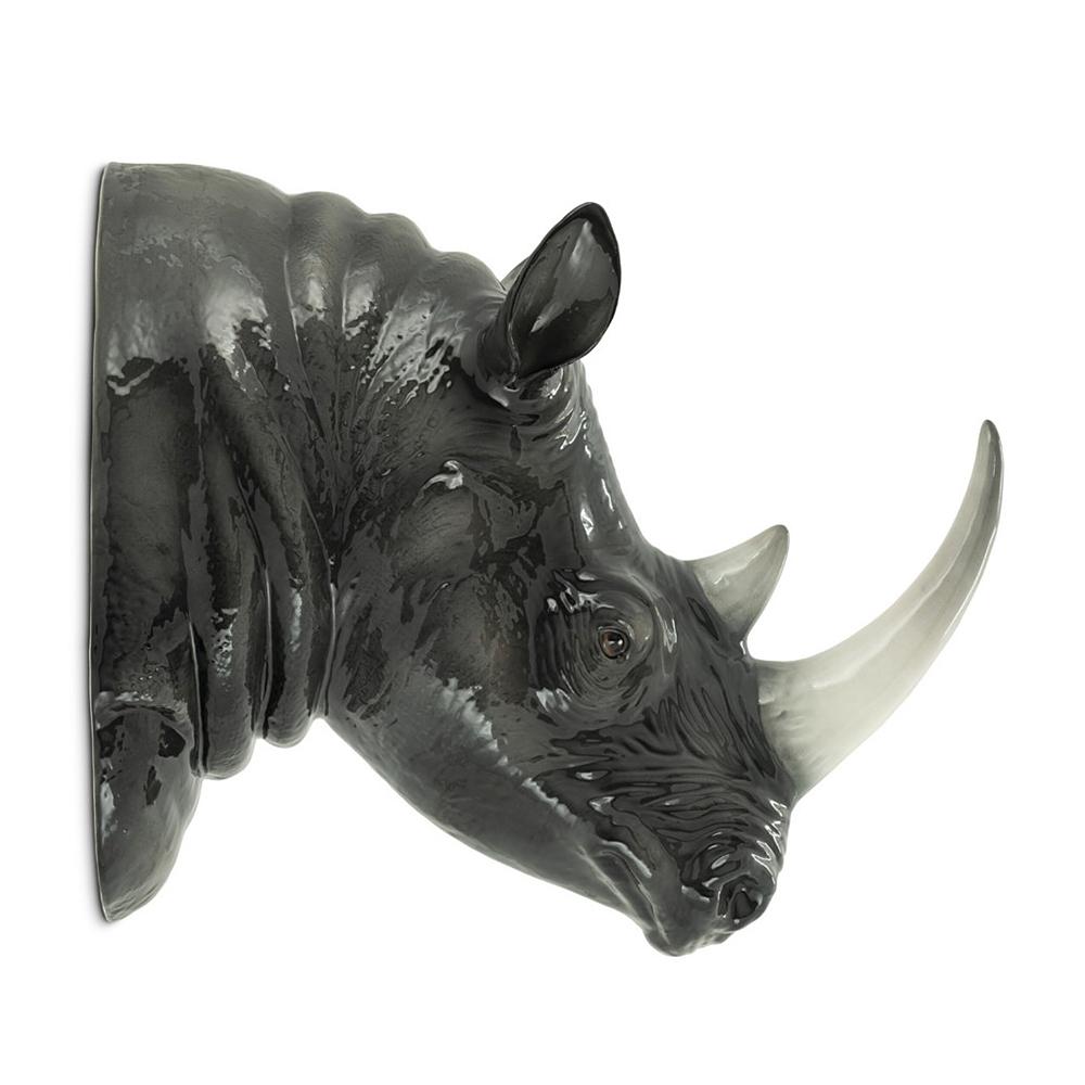 Ceramic Rhino Head Wall Decoration For Sale