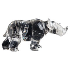 Rhino Rock Crystal Carving