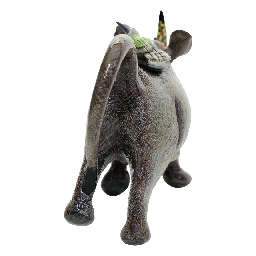 Contemporary Hand-made Ceramic Rhino Teapot, made in South Africa