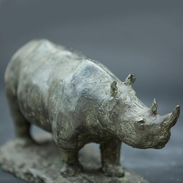 Rhinoceros Bronze Sculpture In New Condition For Sale In Milan, IT
