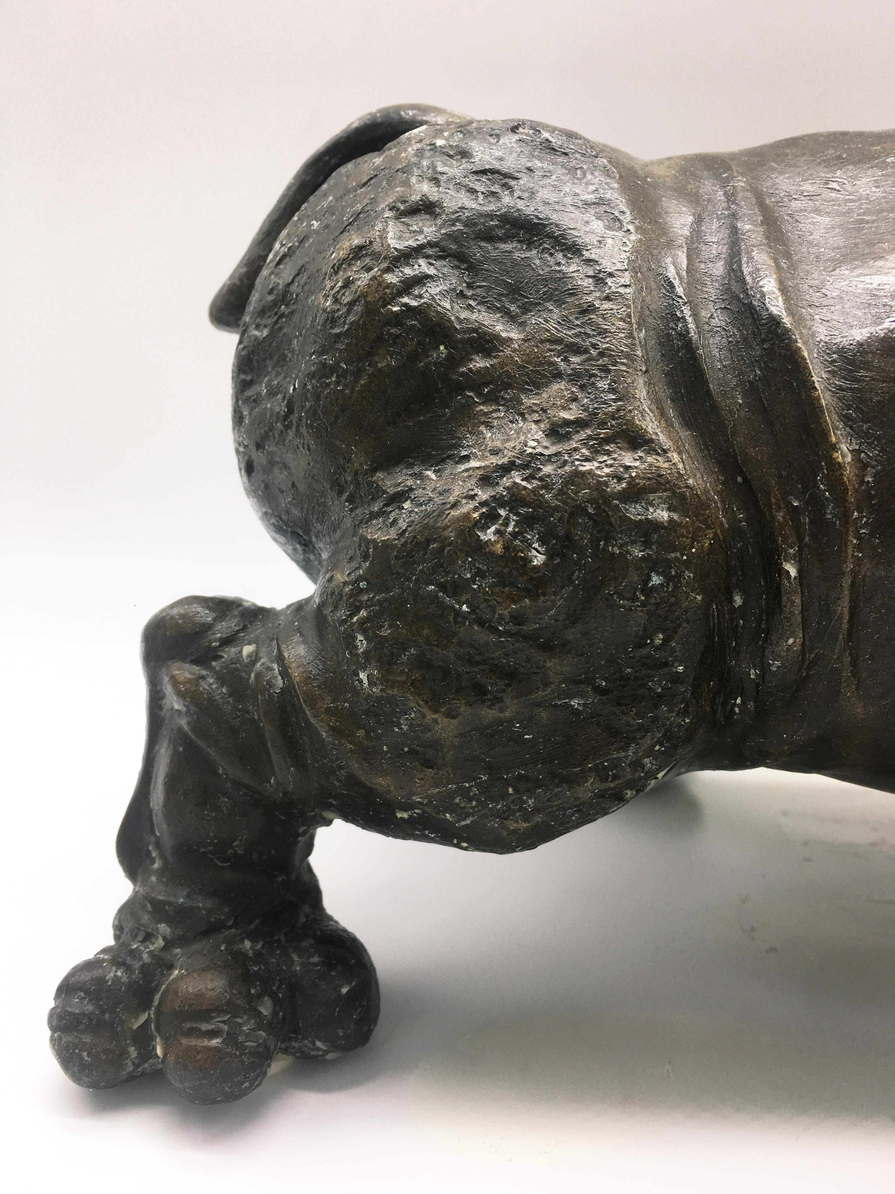 Late 20th Century Rhinoceros Bronze Sculpture