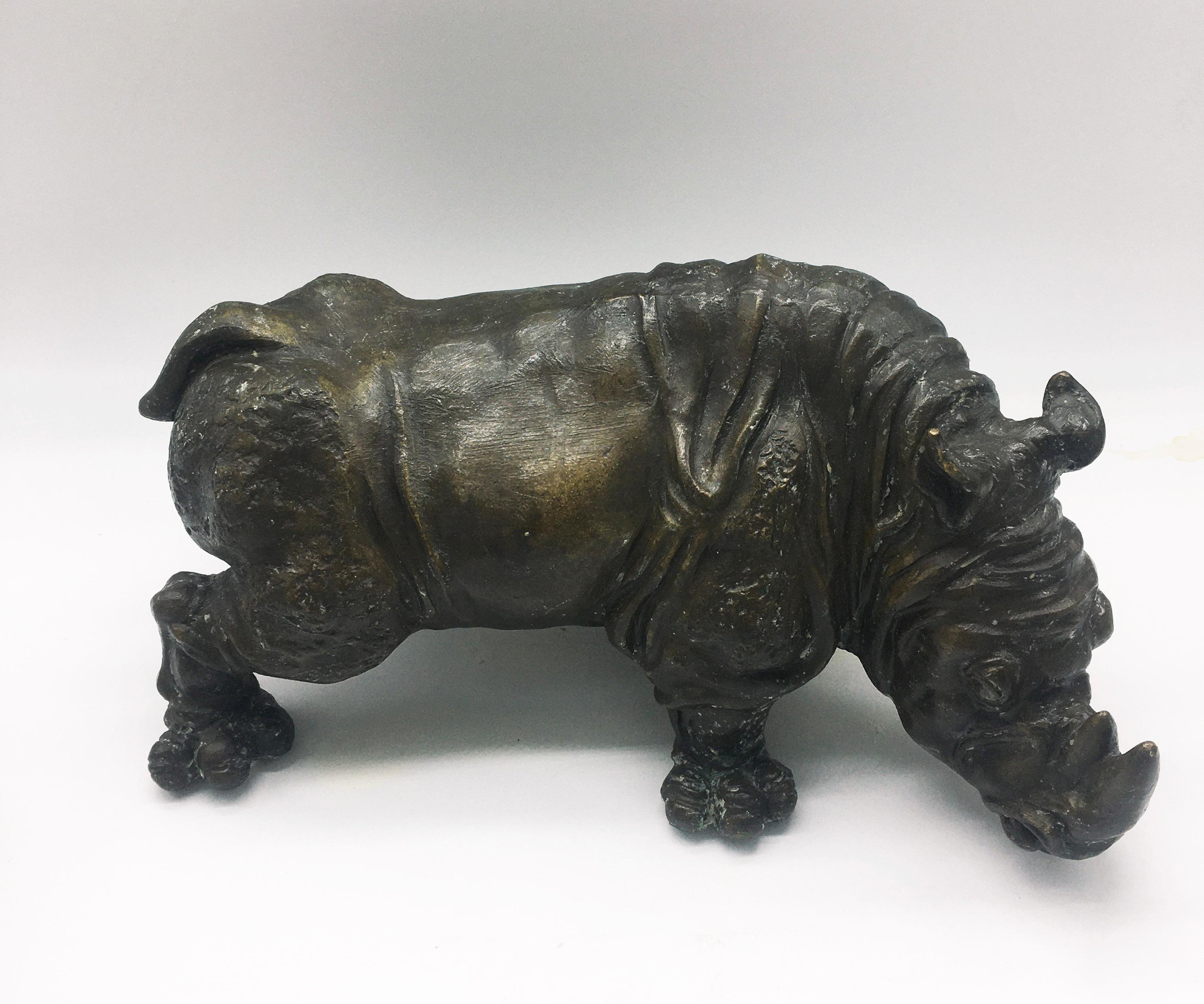 Rhinoceros Bronze Sculpture 1