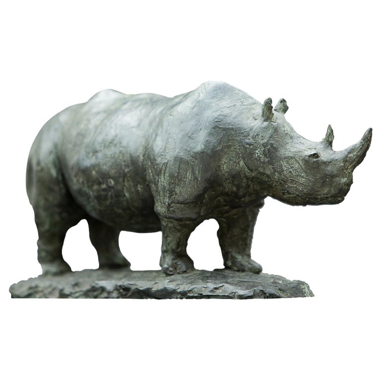 Rhinoceros Bronze Sculpture For Sale