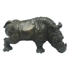 Rhinoceros Bronze Sculpture