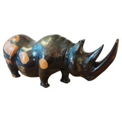 Rhinoceros in wood
