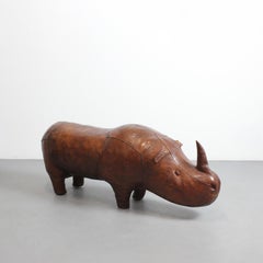 Rhinoceros leather footstool - Attn. Dimitri Omersa - Liberty of London