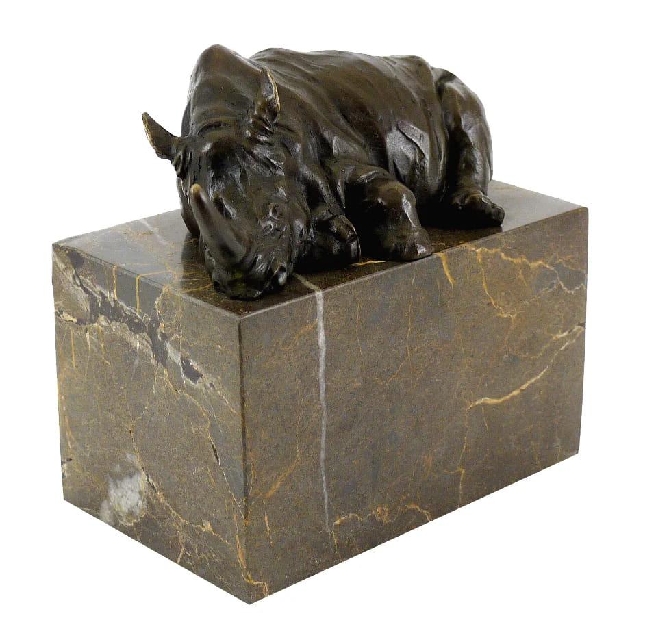 Modern Rhinoceros Statue – Resting Rhino For Sale