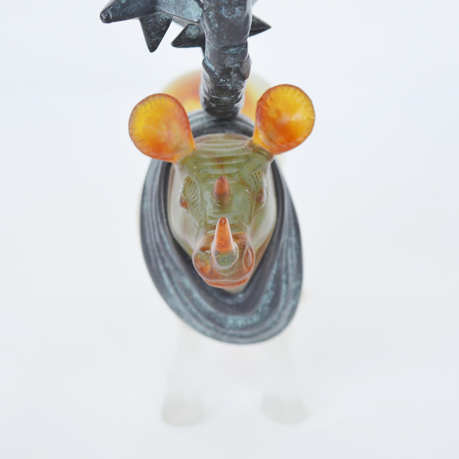 Rhinostellation, Crystal Paste & Patinated Bronze by Richard Texier, Daum 6