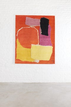 Rhizomes 1 farbenfroher handgeknüpfter Teppich von Charlotte Culot