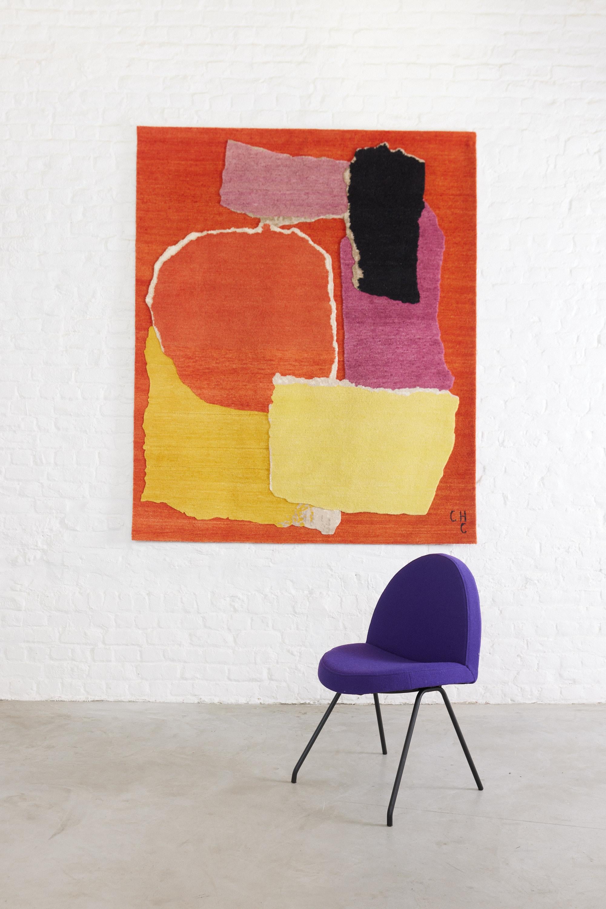 Alfombra anudada a mano Rizomas 1 Colores de Charlotte Culot Moderno en venta