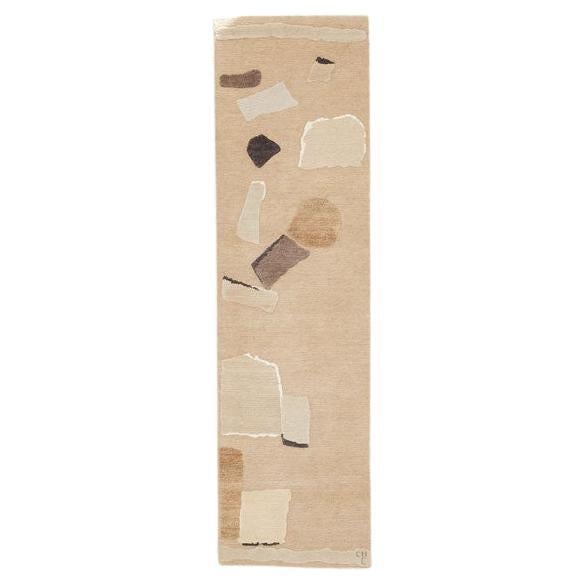 Rhizomes Cobble Stone Tabac Hand Knotted Rug by Charlotte Culot For Sale